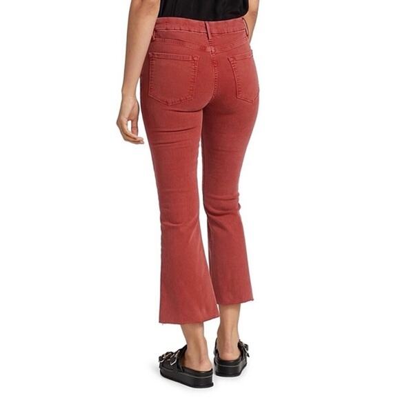 Frame Le Crop Mini Boot Cut Washed Redwood Stretch Denim Jeans SZ 27 - Picture 2 of 10